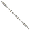 Curata Stainless Steel 7.75" Yellow IP Plated Irish Celtic Bracelet