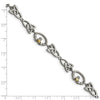 Curata Stainless Steel 7.75" Yellow IP Plated Irish Celtic Bracelet