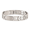 Curata Stainless Steel Mens 8.5" Fold over Engravable Cross Link Bracelet