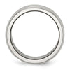 Curata Stainless Steel Mens Polished 10mm Grooved Wide Band Ring