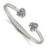 Curata Stainless Steel Polished 7mm Knot Cuff Bangle Bracelet