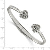 Curata Stainless Steel Polished 7mm Knot Cuff Bangle Bracelet