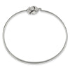 Curata Stainless Steel Polished Hook Love Knot Bangle Bracelet