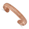 Curata Stainless Steel Polished Laser cut Rose Gold 10mm Cuff Bangle Bracelet