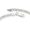 Curata Sterling Silver 10-Inch 3mm Rombo Chain Anklet - White