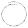 Curata Sterling Silver 10-inch 2.9 mm Mariner Link Anklet - White