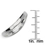 Curata Sterling Silver Polished Wave Thumb Band Ring - White