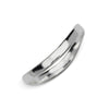 Curata Sterling Silver Polished Wave Thumb Band Ring - White