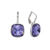 Cushion Cut Crystal Classic Leverback Earrings