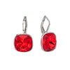 Cushion Cut Crystal Classic Leverback Earrings