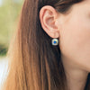 Cushion Cut Crystal Classic Leverback Earrings