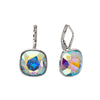 Cushion Cut Crystal Classic Leverback Earrings