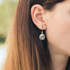 Cushion Cut Crystal & Pave Bar Drop Earrings