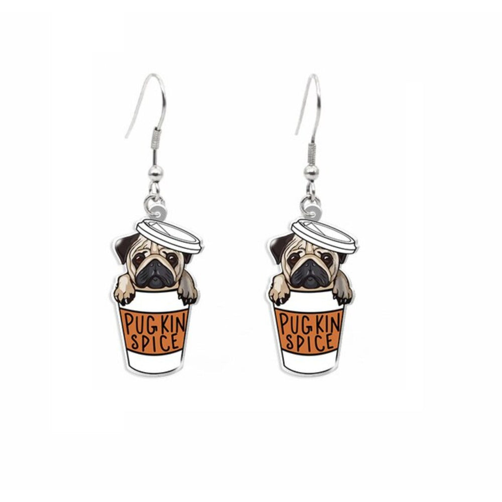 Cute Pugkin Spice Drop Earrings