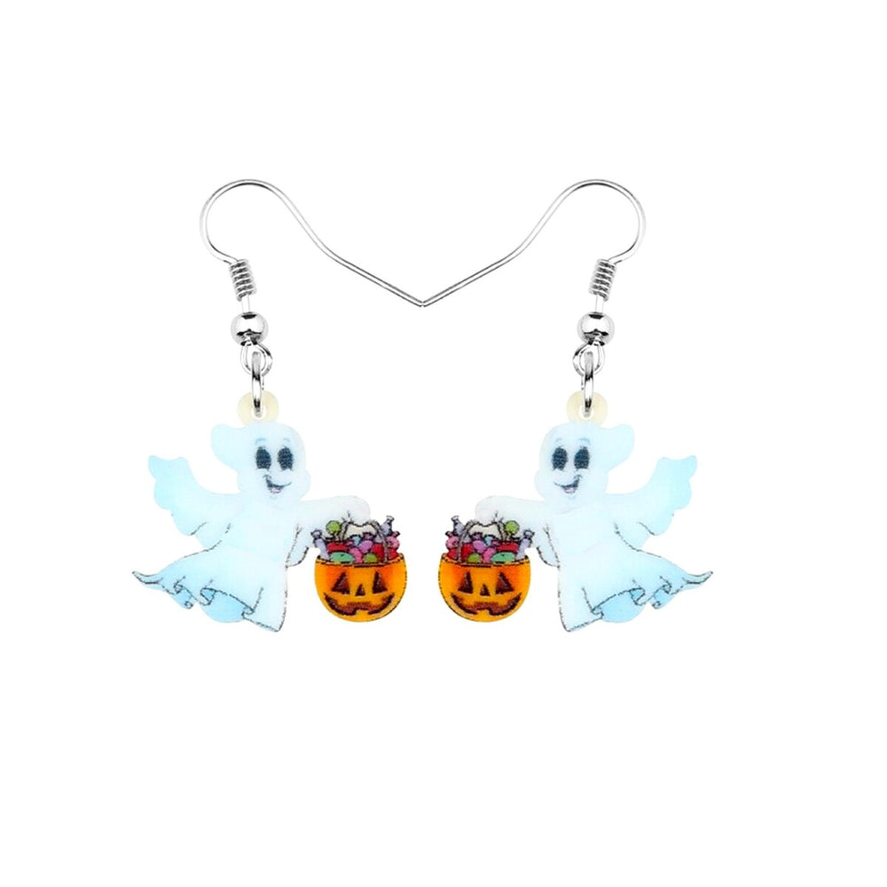 Cute Trick Or Treating Ghost Drop Earrings