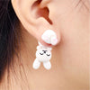 Cute White Bunny Earrings