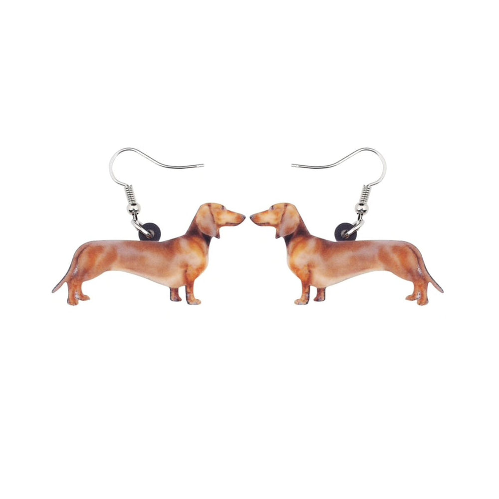 Dachshund Dog Drop Earrings