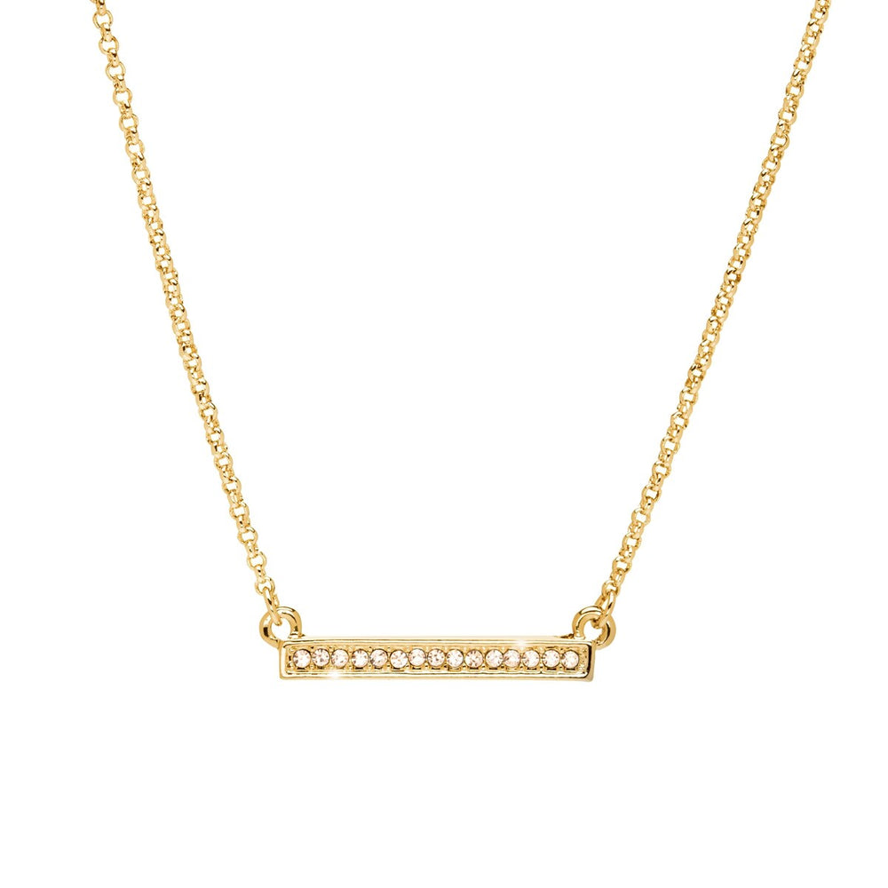 Dainty Crystal Pave Bar Necklace