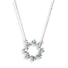 Dainty Crystal Wreath Pendant Necklace