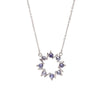 Dainty Crystal Wreath Pendant Necklace