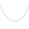 Dainty Silvertone Chain Necklace - White