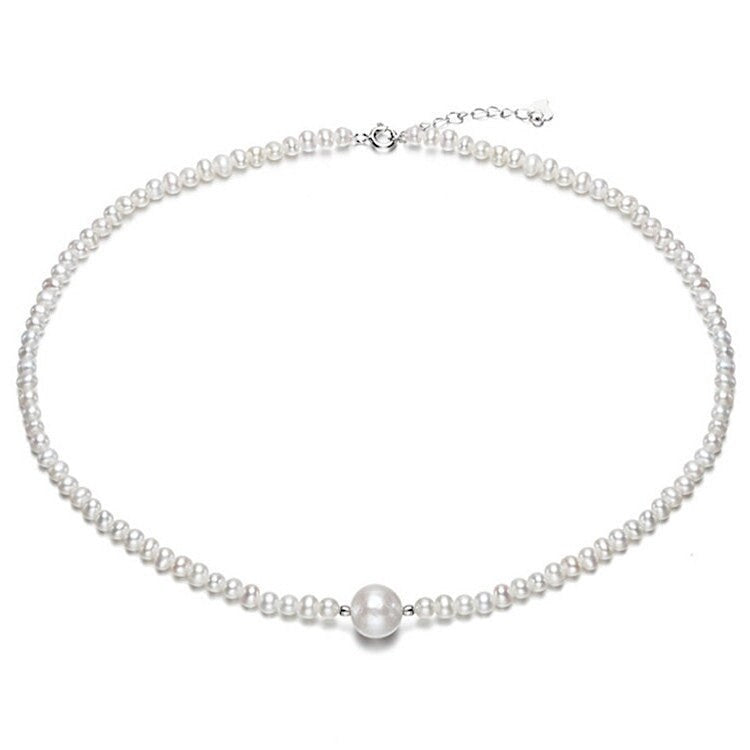 Dainty White Freshwater Pearl Collar Necklace