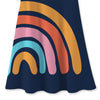 Dark Blue Rainbow Print Shift Dress