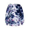 Dark Blue & Pink Tie-Dye Print Hooded Top