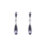 Deep Purple Swarovski Crystal Dual Teardrop Earrings