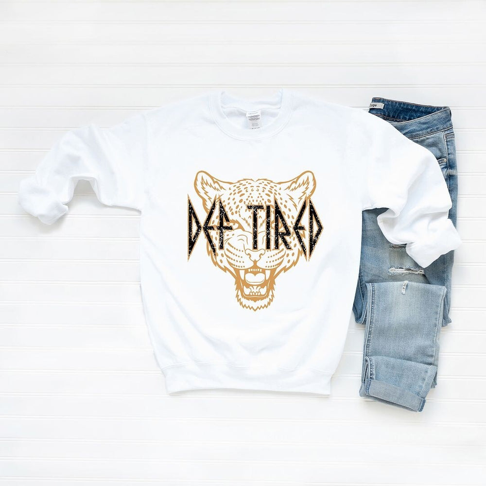 Def Tired Cheetah Graphic Sweatshirt