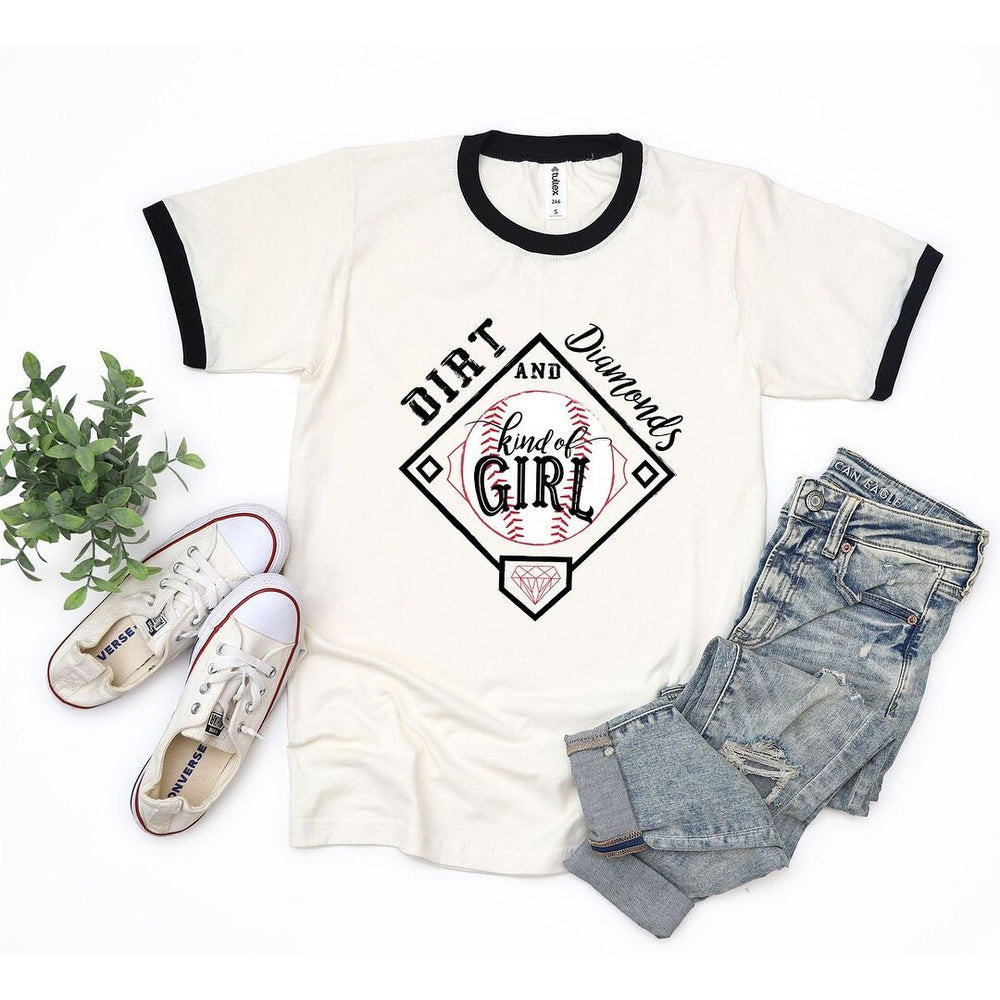 Dirt and Diamonds Kinda Girl Ringer Tee