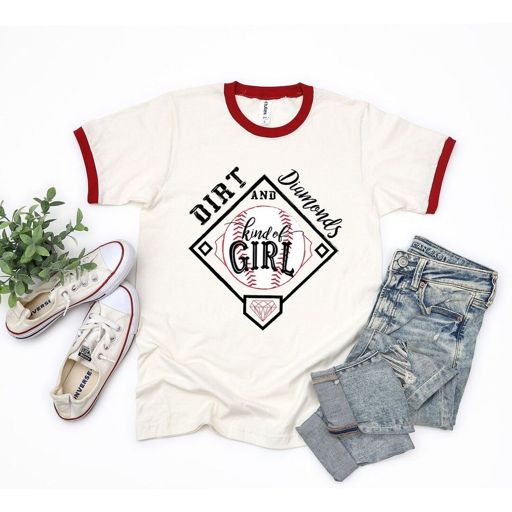 Dirt and Diamonds Kinda Girl Ringer Tee