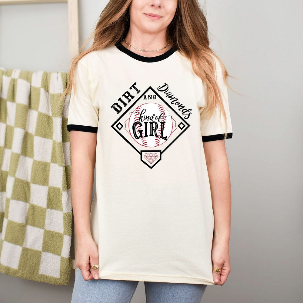 Dirt and Diamonds Kinda Girl Ringer Tee