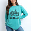 Distracted by Chickens Garment Dyed Long Sleeve