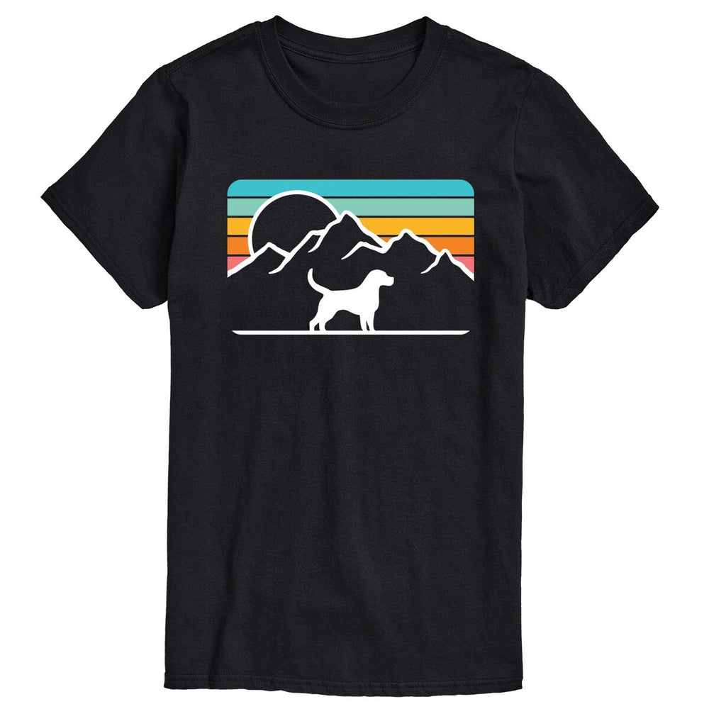 Big & Tall Dog With Retro Mountain Tee