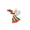 Christmas Angel Crystal Brooch