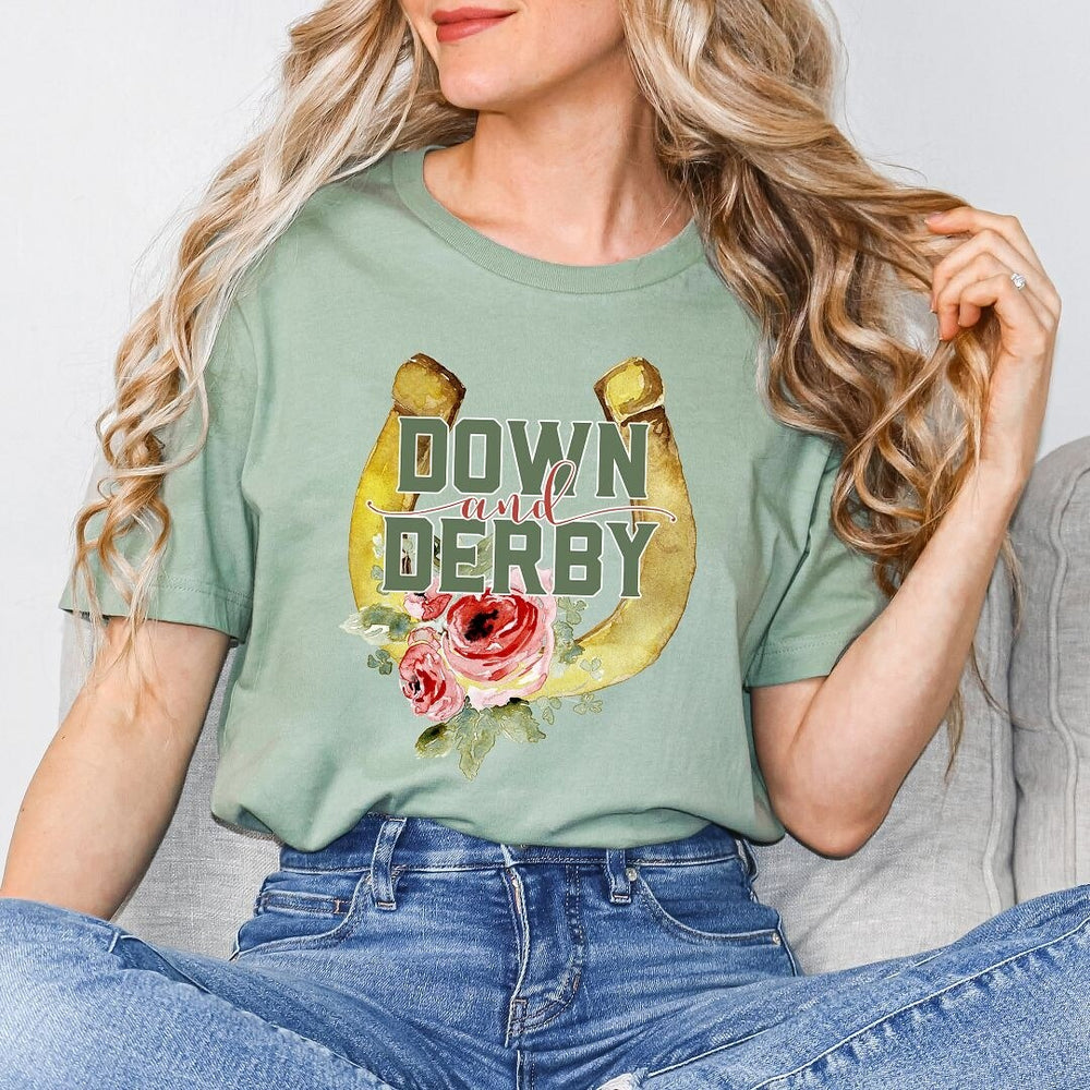 Down And Derby Short Sleeve Crewnneck Tee