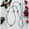 Druzy Turquoise & Hematite Station Necklace