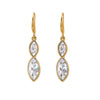 Dual Crystal Marquis Drop Earrings