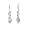 Dual Crystal Marquis Drop Earrings