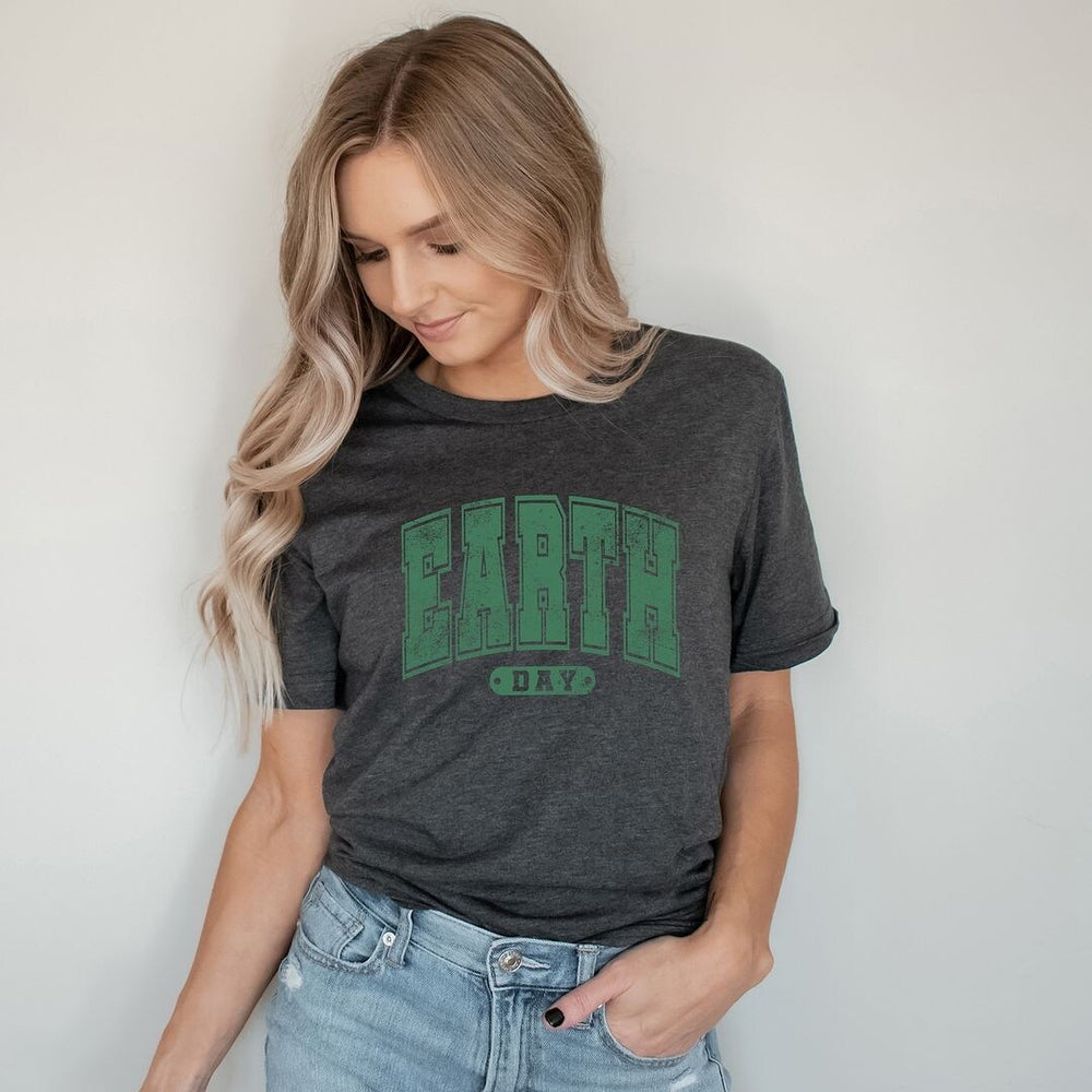 Earth Day Varsity Short Sleeve Crewnneck Tee