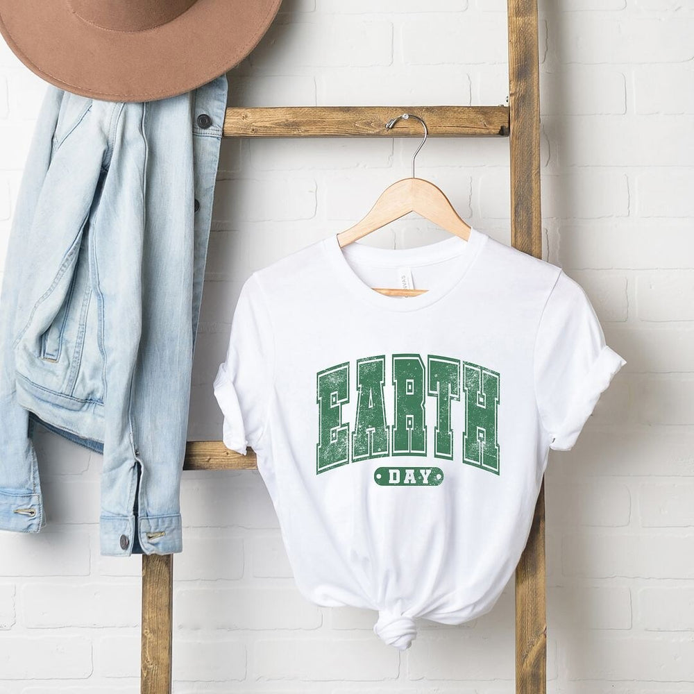 Earth Day Varsity Short Sleeve Crewnneck Tee