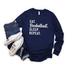 Eat Basketball Sleep Repeat Long Sleeve Tee