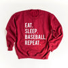 Eat Sleep Baseball Repeat Graphic Sweatshirt