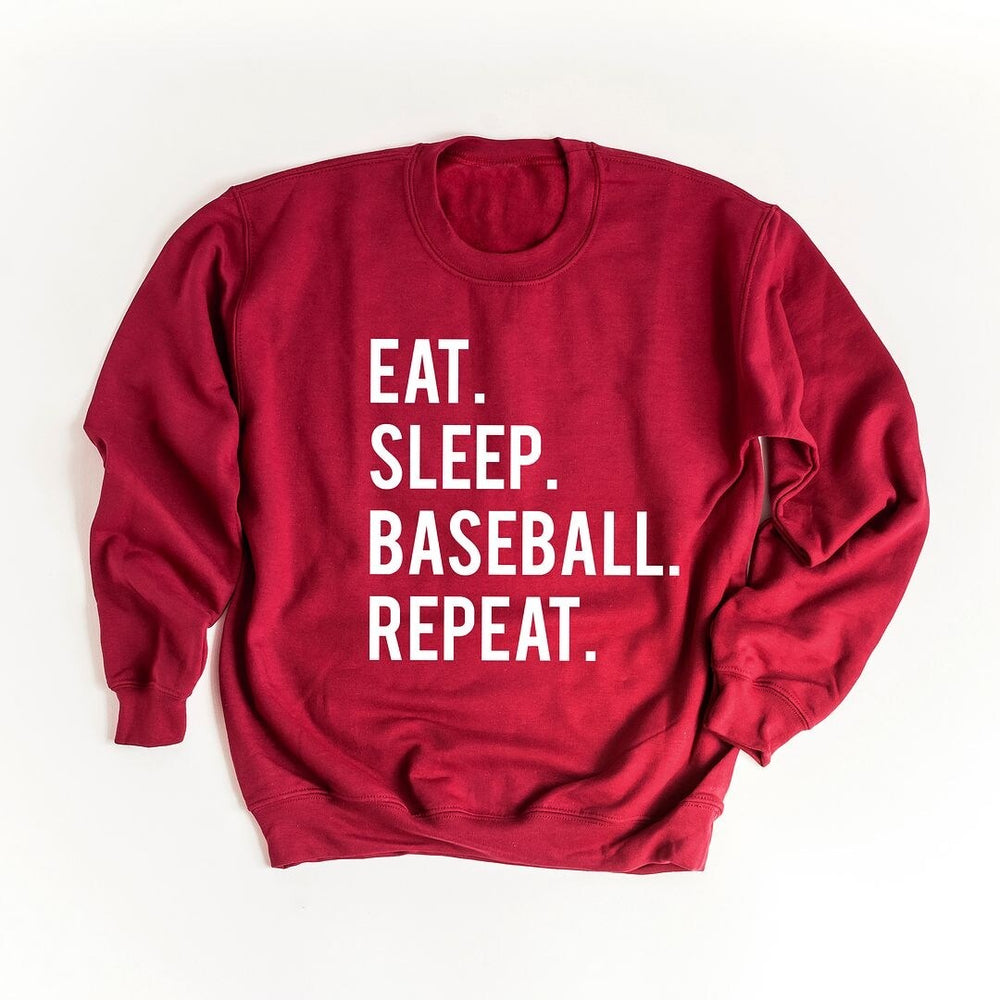 Eat Sleep Baseball Repeat Graphic Sweatshirt