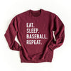 Eat Sleep Baseball Repeat Graphic Sweatshirt