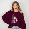 Eat Sleep Baseball Repeat Graphic Sweatshirt