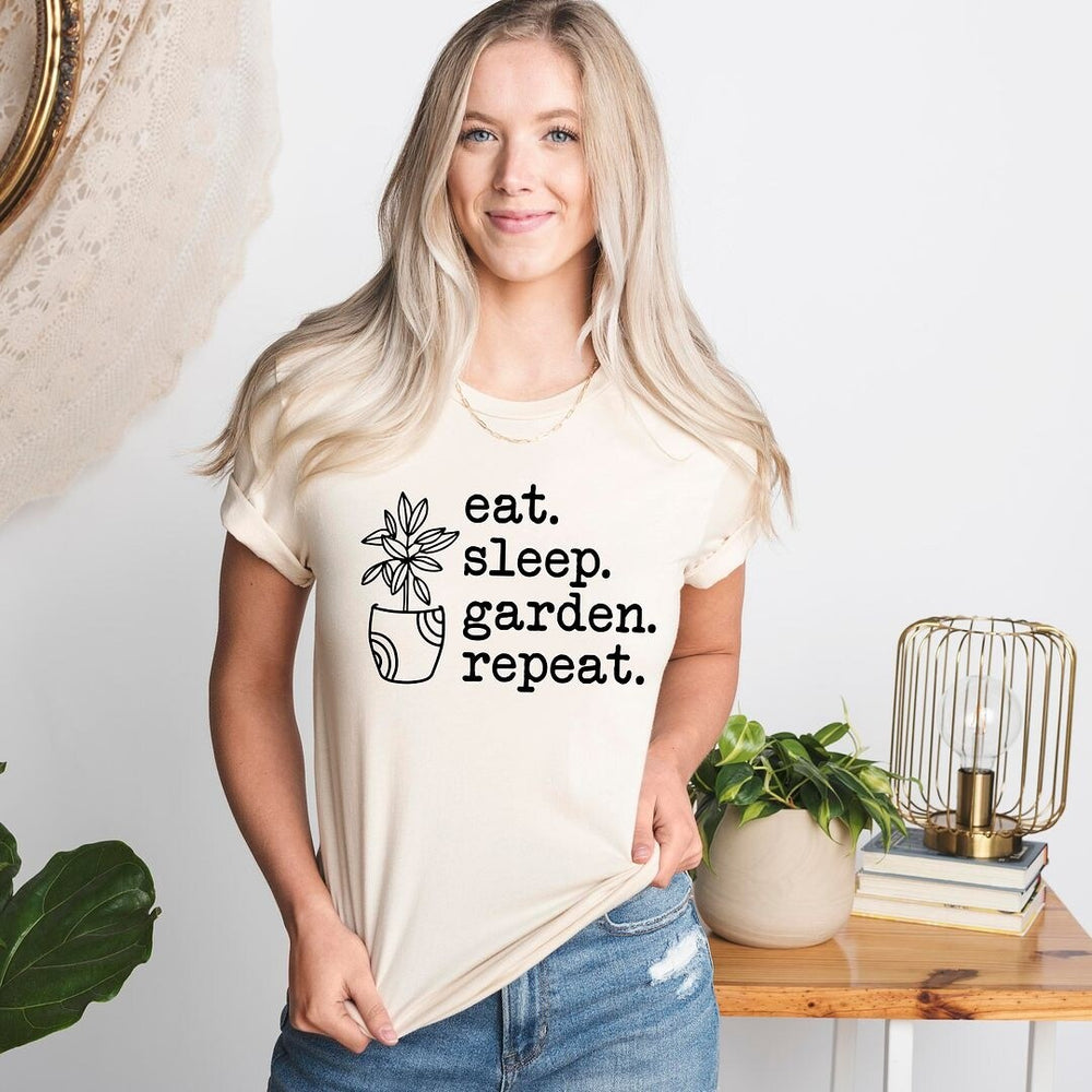 Eat Sleep Garden Repeat Short Sleeve Tee