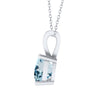 Elegant Solitaire Pendant 2.50Ct Natural Aquamarine in Sterling Silver