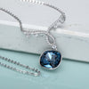 Elegant Swirled Swarovski Crystal Montana Necklace - White